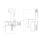 Гигиенический душ Cezares Slider черный матовый