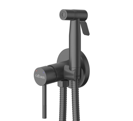Гигиенический душ Cezares Relax черный матовый
