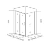 Боковая стенка GOOD DOOR Neo SP-90 хром, прозрачное стекло