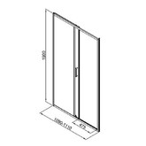 Душевая дверь GOOD DOOR Lite WTW-110-C-CH 110 см хром, стекло прозрачное
