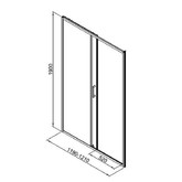 Душевая дверь GOOD DOOR Lite WTW-120-C-CH 120 см хром, стекло прозрачное