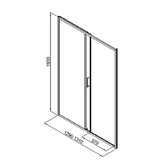 Душевая дверь GOOD DOOR Lite WTW-130-C-CH 130 см хром, стекло прозрачное