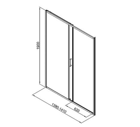 Душевая дверь GOOD DOOR Lite WTW-140-C-CH 140 см хром, стекло прозрачное