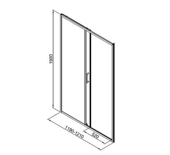 Душевая дверь GOOD DOOR Lite WTW-120-C-B 120 см черный, стекло прозрачное