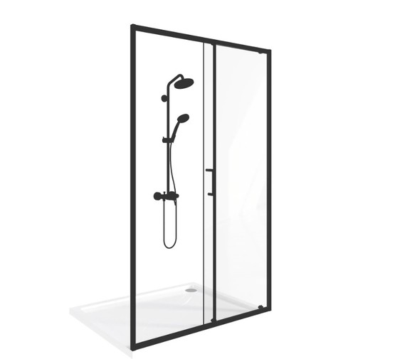 Душевая дверь GOOD DOOR Lite WTW-120-C-B 120 см черный, стекло прозрачное