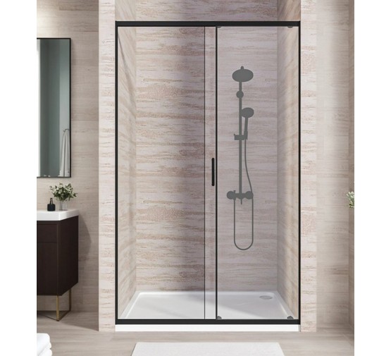 Душевая дверь GOOD DOOR Lite WTW-120-C-B 120 см черный, стекло прозрачное