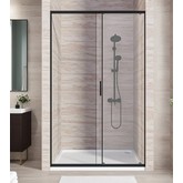 Душевая дверь GOOD DOOR Lite WTW-120-C-B 120 см черный, стекло прозрачное