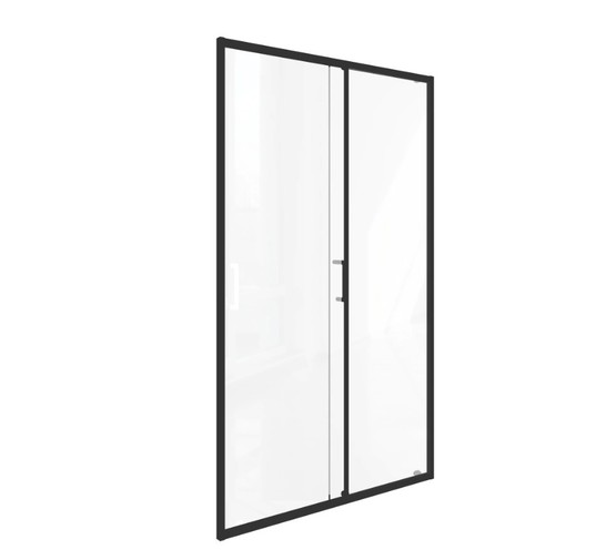 Душевая дверь GOOD DOOR Lite WTW-130-C-B 130 см черный, стекло прозрачное
