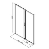 Душевая дверь GOOD DOOR Lite WTW-140-C-B 140 см черный, стекло прозрачное