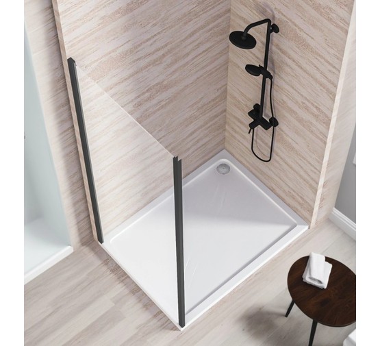 Боковая стенка GOOD DOOR Lite SP-70-C-B черный, прозрачное стекло