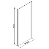 Боковая стенка GOOD DOOR Lite SP-80-C-B черный, прозрачное стекло