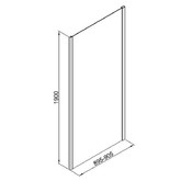 Боковая стенка GOOD DOOR Lite SP-90-C-B черный, прозрачное стекло