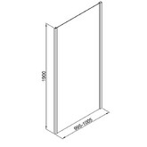 Боковая стенка GOOD DOOR Lite SP-100-C-B черный, прозрачное стекло