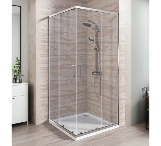 Душевой угол GOOD DOOR Lite CR-90-C-CH 900х900 хром,прозр. стекло 