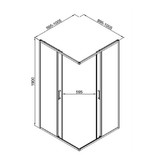 Душевой угол GOOD DOOR Lite CR-100-C-CH 1000х1000 хром,прозр. стекло 