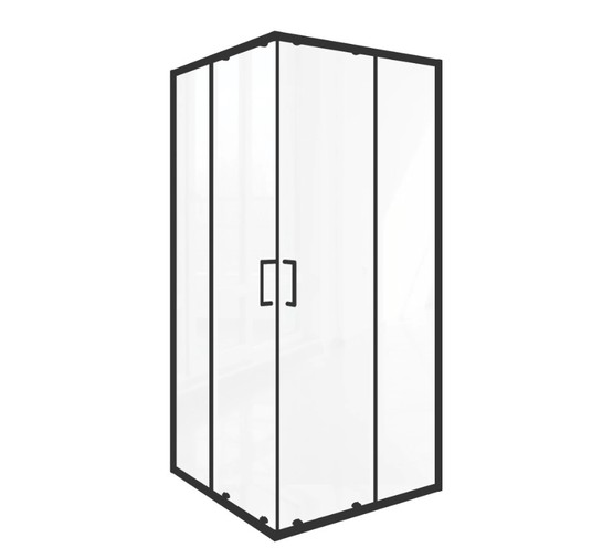 Душевой угол GOOD DOOR Lite CR-90-C-B 900х900 черный,прозр. стекло 