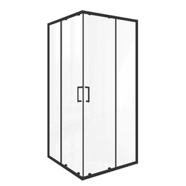 Душевой угол GOOD DOOR Lite CR-90-C-B 900х900 черный,прозр. стекло 