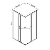 Душевой угол GOOD DOOR Lite CR-90-C-B 900х900 черный,прозр. стекло 