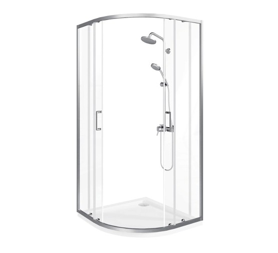 Душевой угол GOOD DOOR Lite R-80-C-CH 800х800 хром,прозр. стекло 