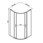 Душевой угол GOOD DOOR Lite R-90-C-CH 900х900 хром,прозр. стекло 