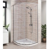 Душевой угол GOOD DOOR Lite R-100-C-CH 1000х1000 хром,прозр. стекло 