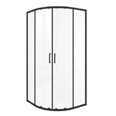 Душевой угол GOOD DOOR Lite R-80-C-B 800х800 черный,прозр. стекло 