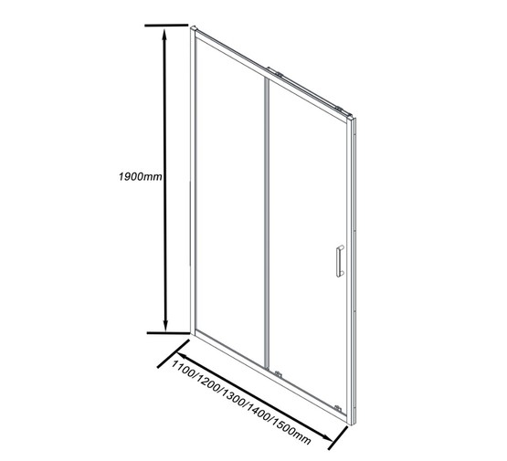 Душевая дверь GOOD DOOR Cube WTW-110-C-CH 110 см хром, стекло прозрачное