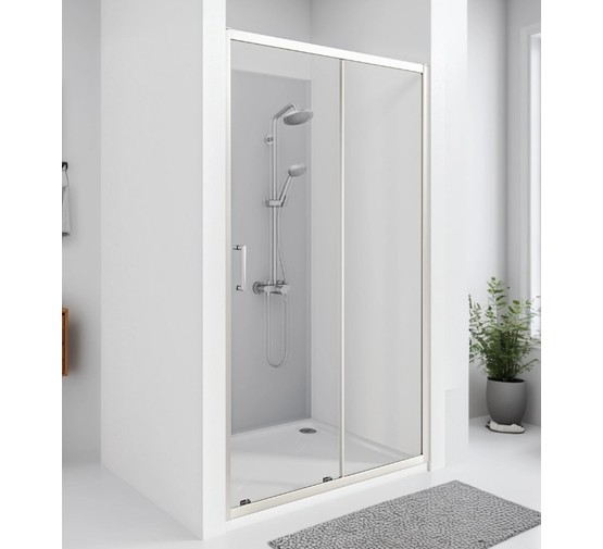 Душевая дверь GOOD DOOR Cube WTW-140-C-CH 140 см хром, стекло прозрачное