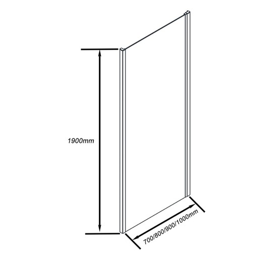 Боковая стенка GOOD DOOR Cube SP-90-C-CH хром, прозрачное стекло