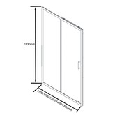 Душевая дверь GOOD DOOR Cube WTW-140-C-B 140 см черный, стекло прозрачное