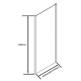 Боковая стенка GOOD DOOR Cube SP-70-C-B черный, прозрачное стекло