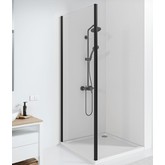 Боковая стенка GOOD DOOR Cube SP-80-C-B черный, прозрачное стекло