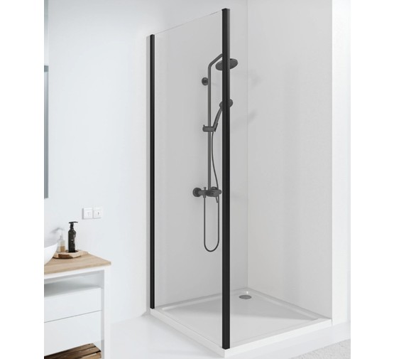 Боковая стенка GOOD DOOR Cube SP-100-C-B черный, прозрачное стекло