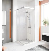 Душевой угол GOOD DOOR Cube CR-90-C-CH 900х900 хром,прозр. стекло 