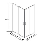 Душевой угол GOOD DOOR Cube CR-80-C-B 800х800 черный,прозр. стекло 