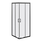 Душевой угол GOOD DOOR Cube CR-80-C-B 800х800 черный,прозр. стекло 