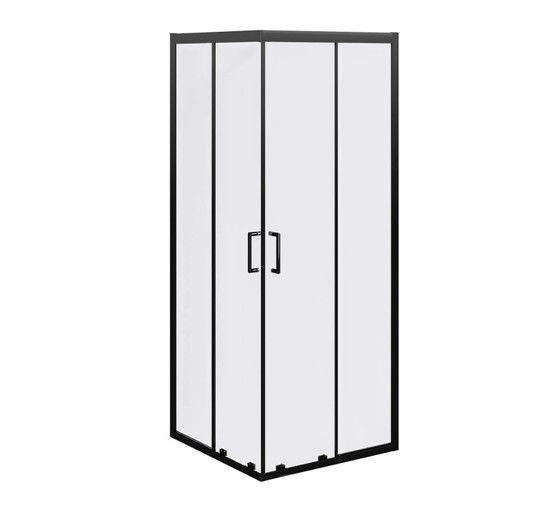 Душевой угол GOOD DOOR Cube CR-90-C-B 900х900 черный,прозр. стекло 