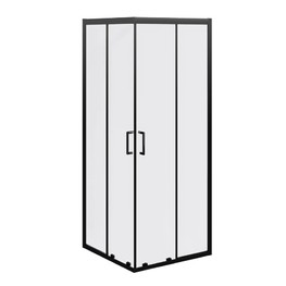 Душевой угол GOOD DOOR Cube CR-90-C-B 900х900 черный,прозр. стекло 