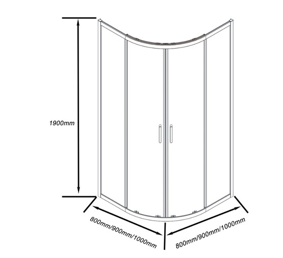 Душевой угол GOOD DOOR Cube R-80-C-CH 800х800 хром,прозр. стекло 