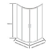 Душевой угол GOOD DOOR Cube R-90-C-CH 900х900 хром,прозр. стекло 