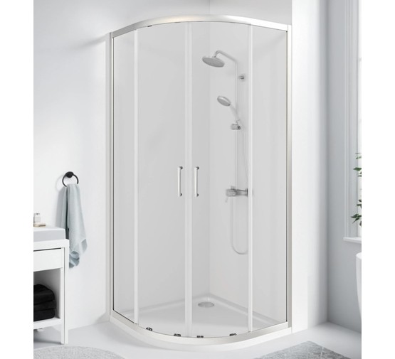 Душевой угол GOOD DOOR Cube R-100-C-CH 1000х1000 хром,прозр. стекло 