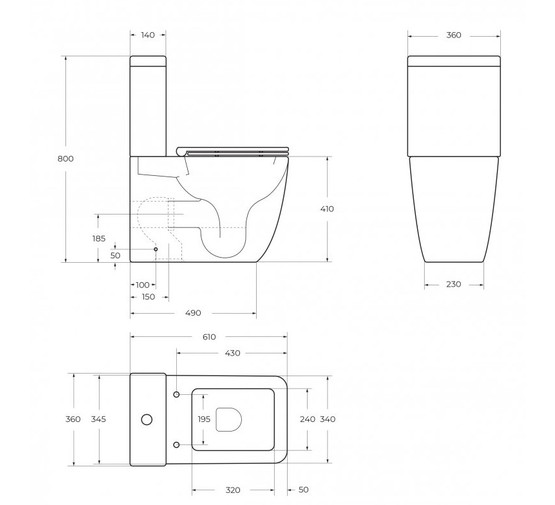 Унитаз компакт BelBagno Luce торнадо микролифт