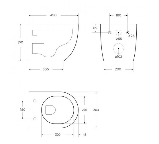 Унитаз подвесной BelBagno Uno 2.0 безободковый микролифт 