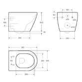 Унитаз подвесной Cezares  Stylus-Tor торнадо микролифт