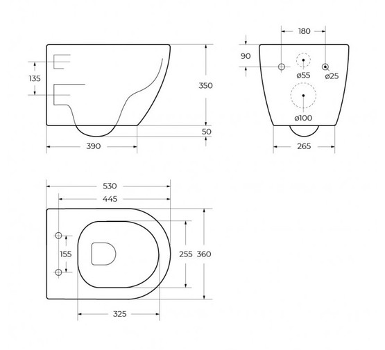 Унитаз подвесной Cezares  Stream торнадо микролифт