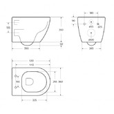 Унитаз подвесной Cezares  Stream торнадо микролифт