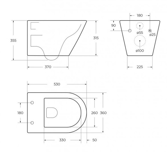 Унитаз подвесной Cezares Liner торнадо микролифт