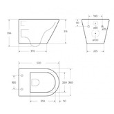 Унитаз подвесной Cezares Liner торнадо микролифт