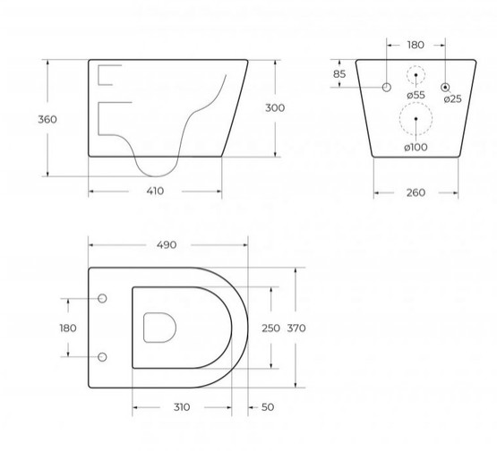 Унитаз подвесной Cezares Liner торнадо микролифт