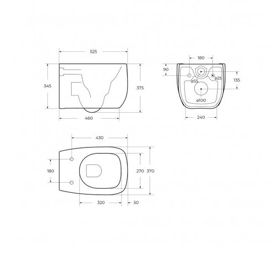 Унитаз подвесной Cezares Comfort торнадо микролифт